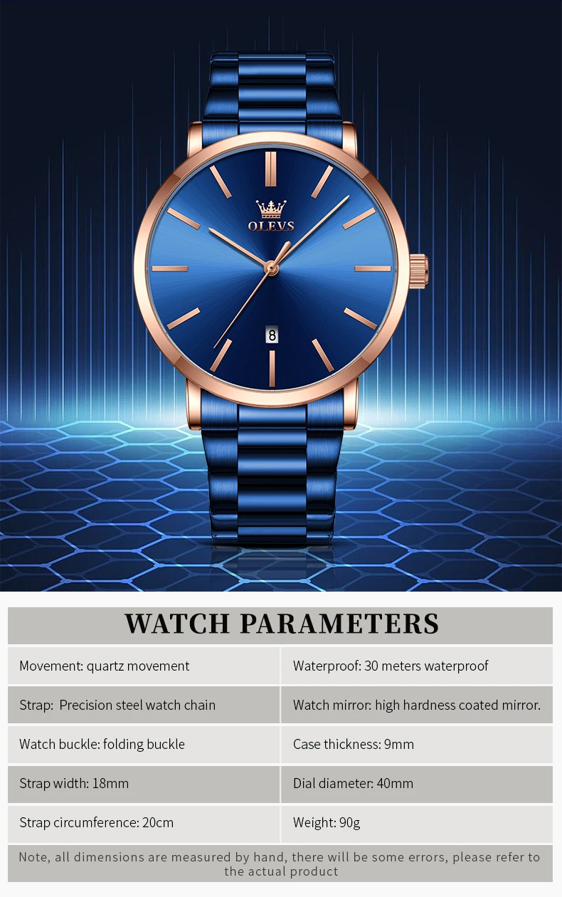 OLEVS TY701 Fashion Analog Mens Watch description image 7