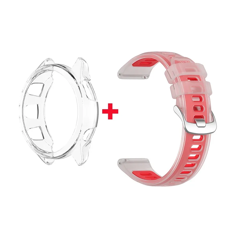 Dual Function Silicone Strap with Transparent Protective Case