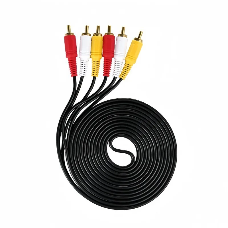 Premium 3RCA Audio/Video Extension Cable - Composite Splitter for TV Set-Top Box (1.5m & 3m)