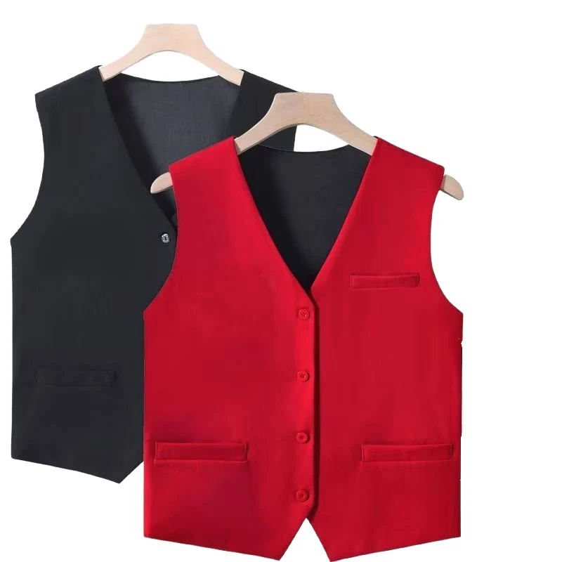 Vintage Elegant Plus Size Office Lady's Waistcoat V-Neck Sleeveless Top New Matching Loose Women's Vest Retro  Coats & Jacket