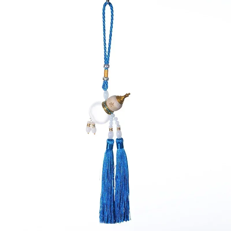 New Cucurbit Aromatherapy Car Essential Oil Diffuser Pendant with Tassel Air Freshening Perfume Bottle Ornaments Glass