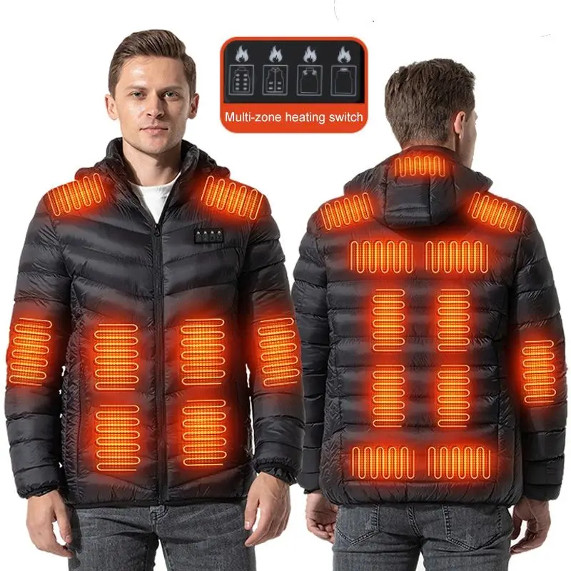 Heated Jacket 21 Areas Winter Men's Self Heating Jacket Heated Vest ski Thermal Clothing Coat USB Electric Heating Jacket 2