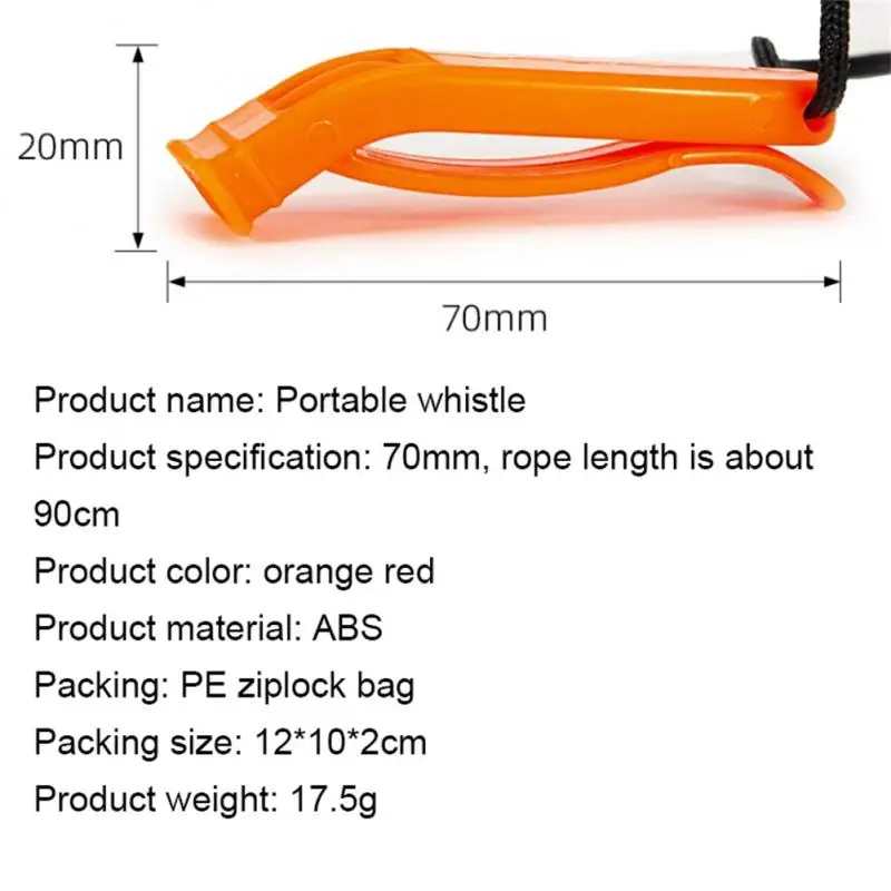 1 2 3pcs Outdoor Survival Whistle Double Pipe Unobstructed Sound Camping Hiking Match Training Multi-purpose Portable Whistle survival whistle