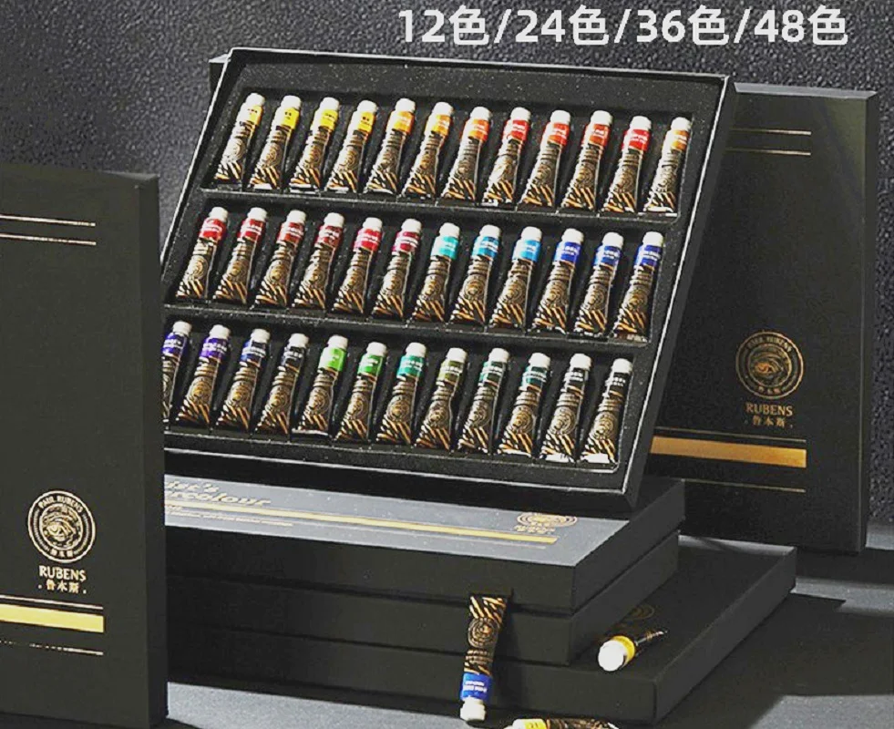 New Rubens Artist Watercolor Paint Master Tube 5ml 12/24/36/48 Color Set Professional Acuarela  pigment 2025 Art Supplies 2