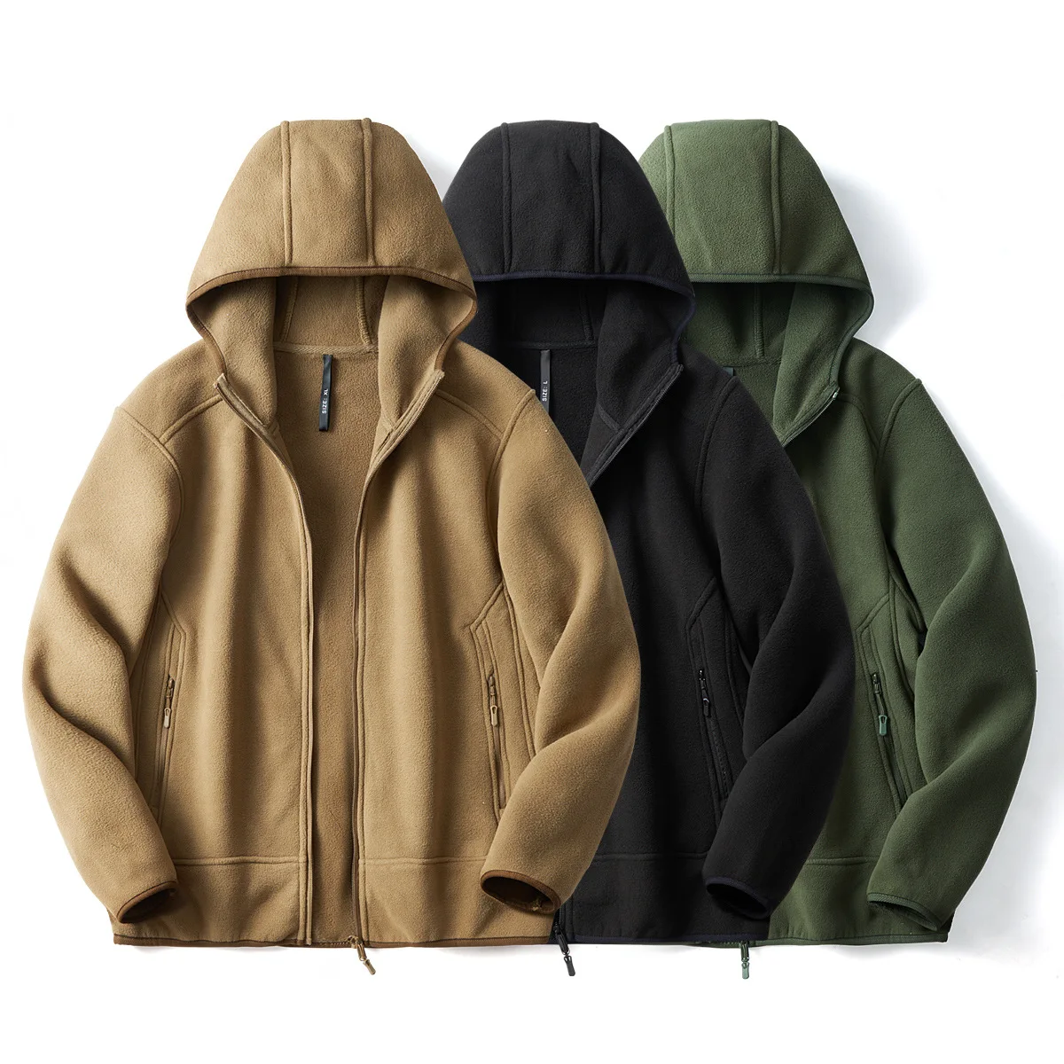 

Sweater Fleece-lined Thick Warm Jacket Men's Winter Cardigan Hooded Long Sleeve Sweater Outdoor Casual Sports Trendy Jacket Top