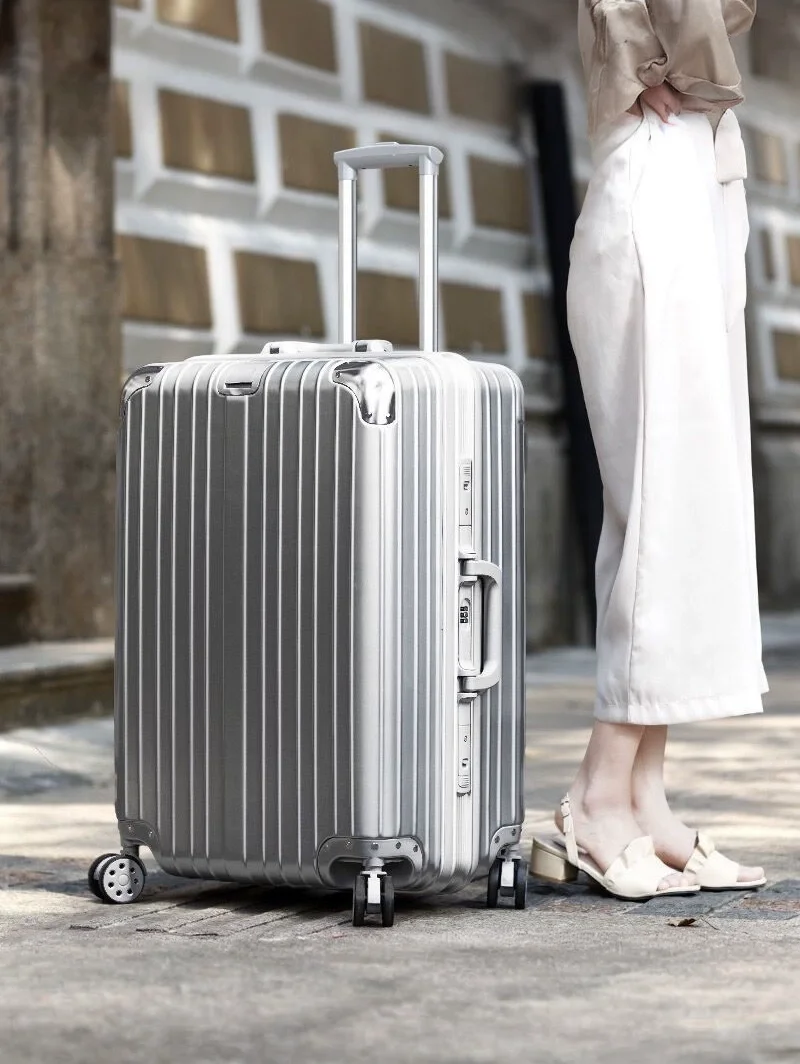 

Patent Design Travel Luggage Women Men Suitcase On Wheels Spinner Trolley Case Bag 18" Carry On 20" 24" Check In 100% PC