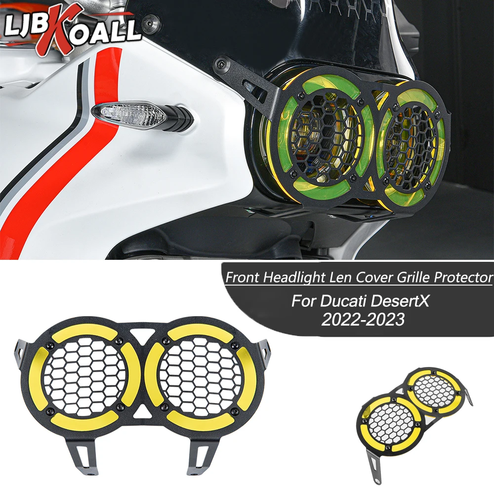 

For Ducati DesertX Desert-X 2022-2023 Accessories Head Light Len Cover Guard Grill Grille Protector Desert X Headlamp Protection