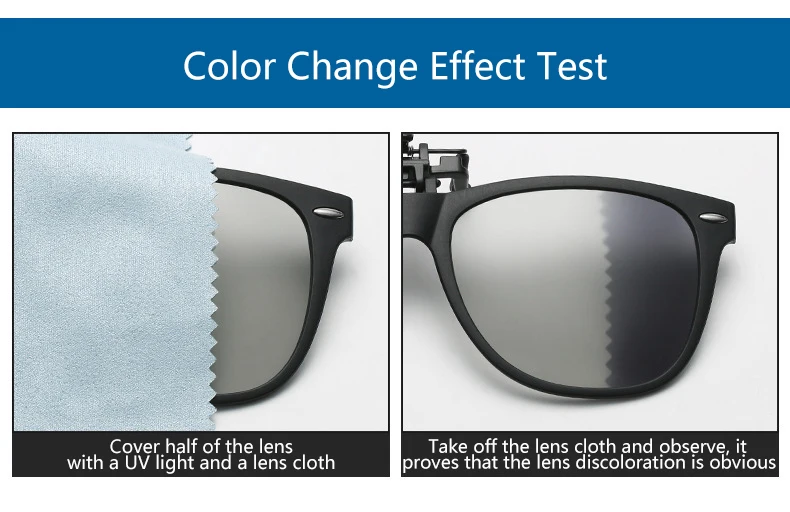 New TR90 Polarized Flip Up Clip on Sunglasses Men Women Photochromic Sunglasses Night Vision Anti Glare Driving Fishing_voghion.com
