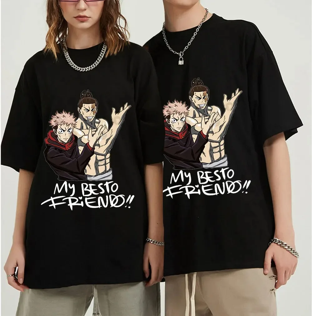 

Men T-Shirt Jujutsu Kaisen My Besto Friendo Todo Aoi Novelty 100% Cotton Tee Shirt Anime T Shirts O Neck ClothingFree shipping
