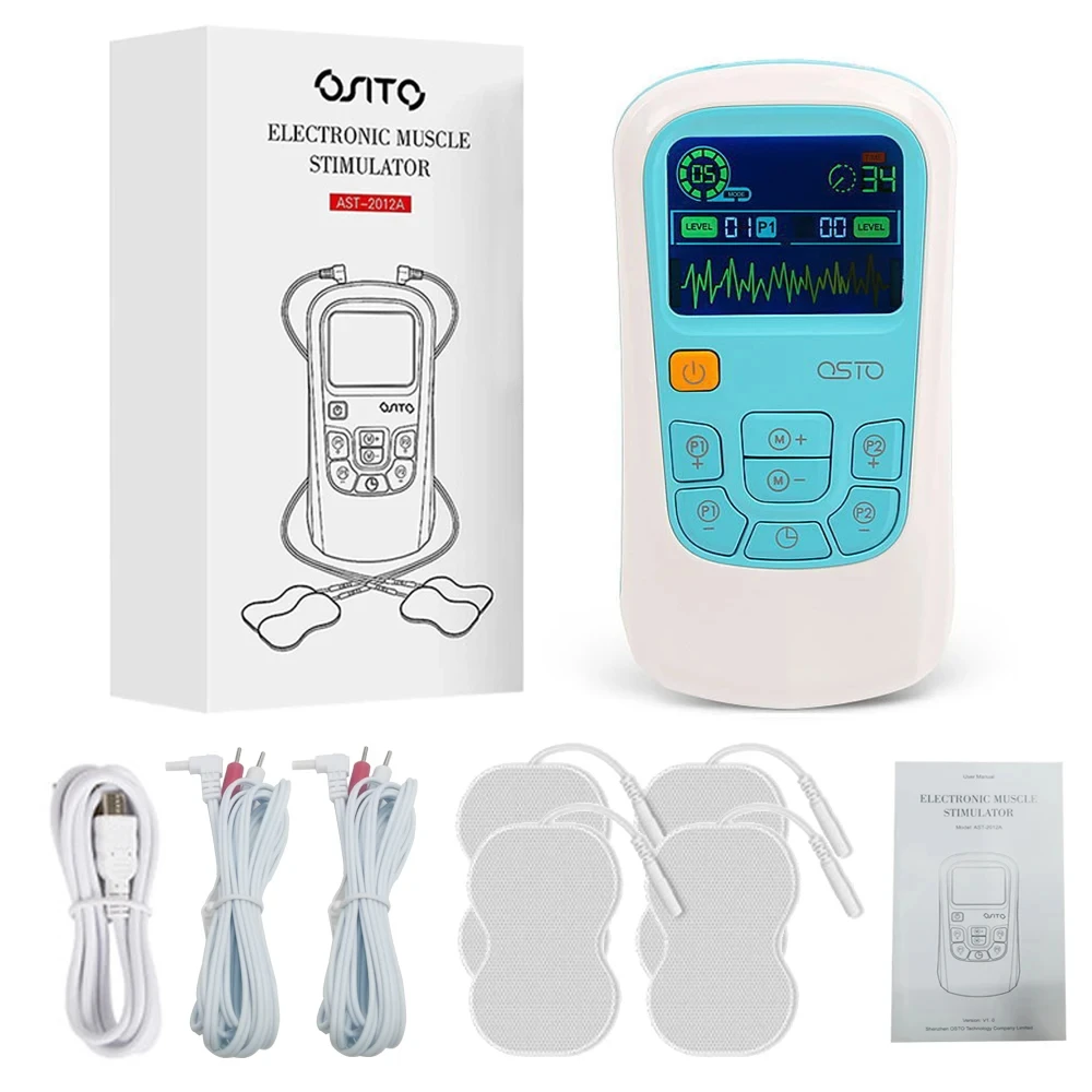 25-Mode Electric Stimulator EMS Acupuncture Muscle Massage Physiotherapy Irritate Pad Dual Channel Electrodes Pulse Body Machine