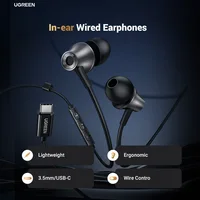 UGREEN 3.5mm USB Type C Wired Earbuds with Microphone, Wired Earphones in Ear Headphones HiFi Stereo,For Most with 3.5mm Jack - Image 2