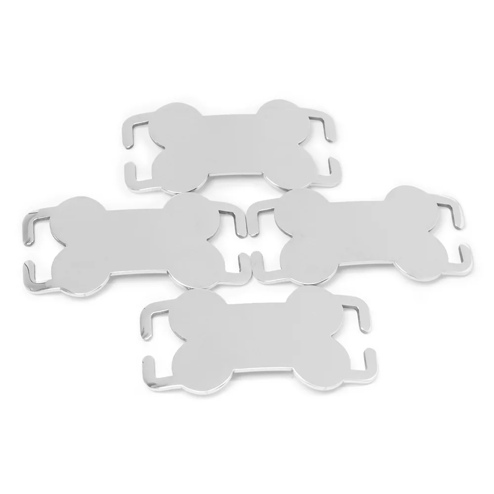 Commercio All'ingrosso 100 PZ Pet Shop Cat & Dog Etichetta In Bianco In Acciaio Inossidabile Targhetta Per Gatti Accessori Per Collare Per Cani Ciondolo Pet ID Nome Tag, Colore Misto, S-30x16x1.7 - Foto 3