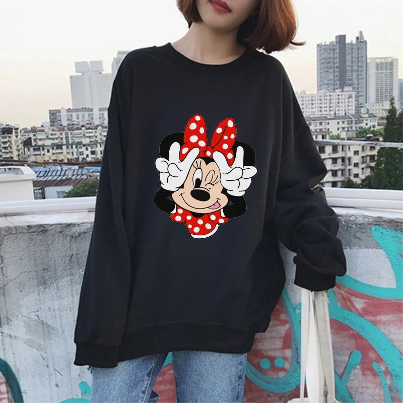 maceta Bombardeo penitencia Disney Camiseta de Mickey Mouse para mujer, suéter de manga larga, ropa  holgada coreana para mujer, Otoño e Invierno|Sudaderas con capucha y  sudaderas| - AliExpress