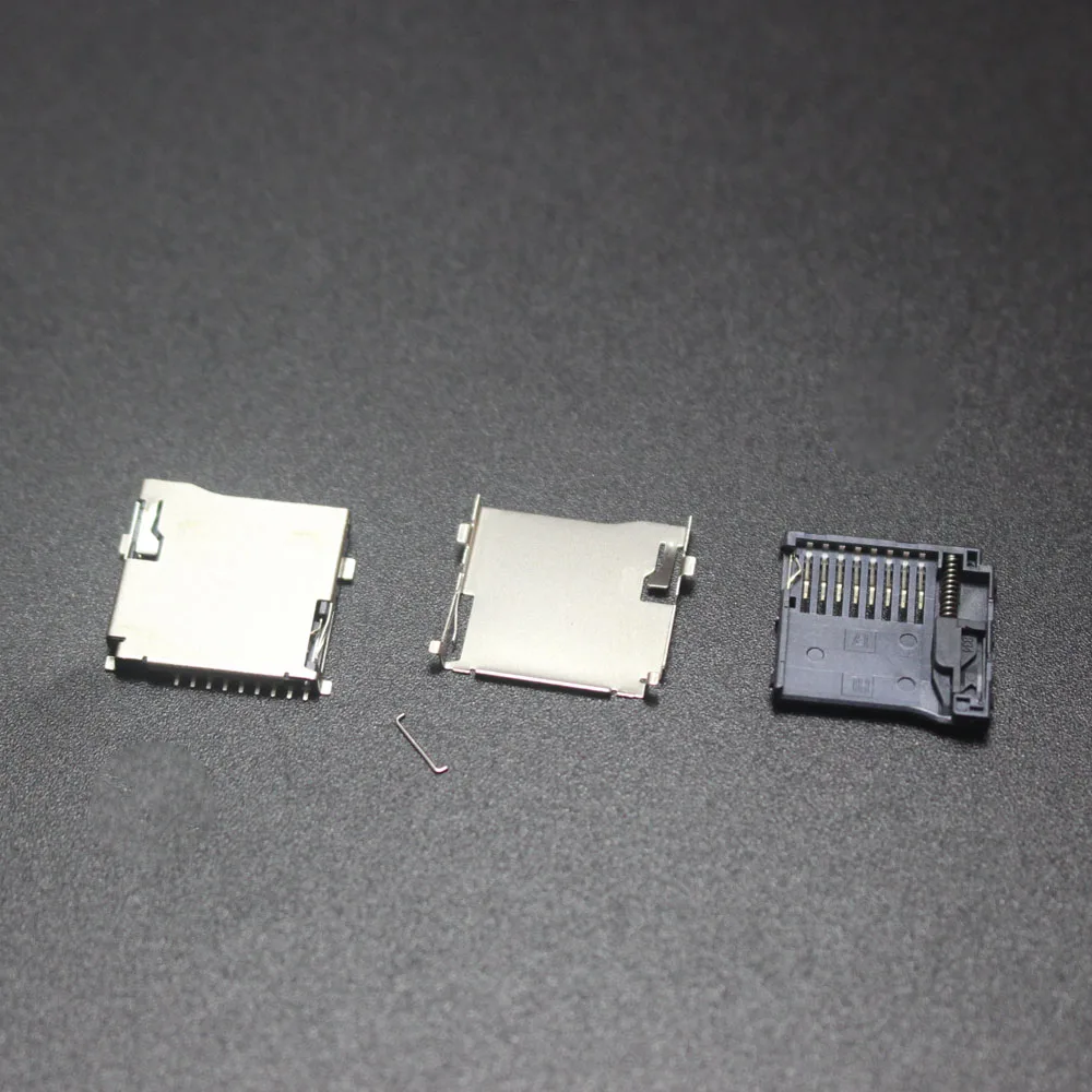 Pack of 10 Micro SD Card Slot Connectors - Push-Push Type, 9-Pin SMD, Self Pop-up