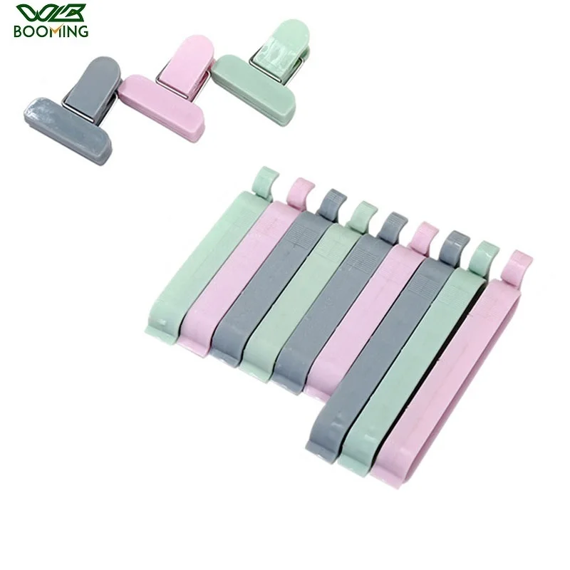 WBBOOMING 12Pcs/lot Food Snack Storage Seal Sealing Bag Clips Sealer Clamp Food Bag Clips Kitchen Tool Food Close Clip sealing clip food preservation sealing clip tea moisture proof discharge nozzle plastic bag clip multifunctional snack bag