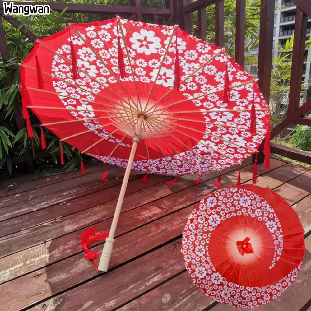 

Classic Chinese Oil Paper Umbrella Japanese Style Oil Paint Umbrellas Durable Rain Women's Parsol Sun UV Protection Cosplay Prop