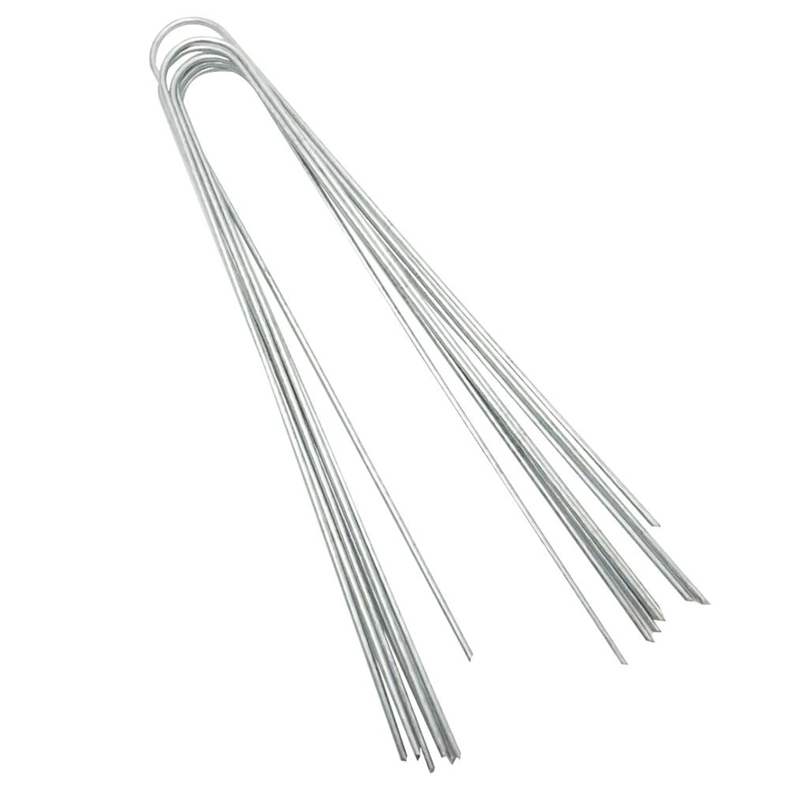 50Pcs Landscape Staple Steel Landscape U shaped Stakes Pins Staple Peg for Ground Garden Farm Grass Tent Fence Garden Stakes