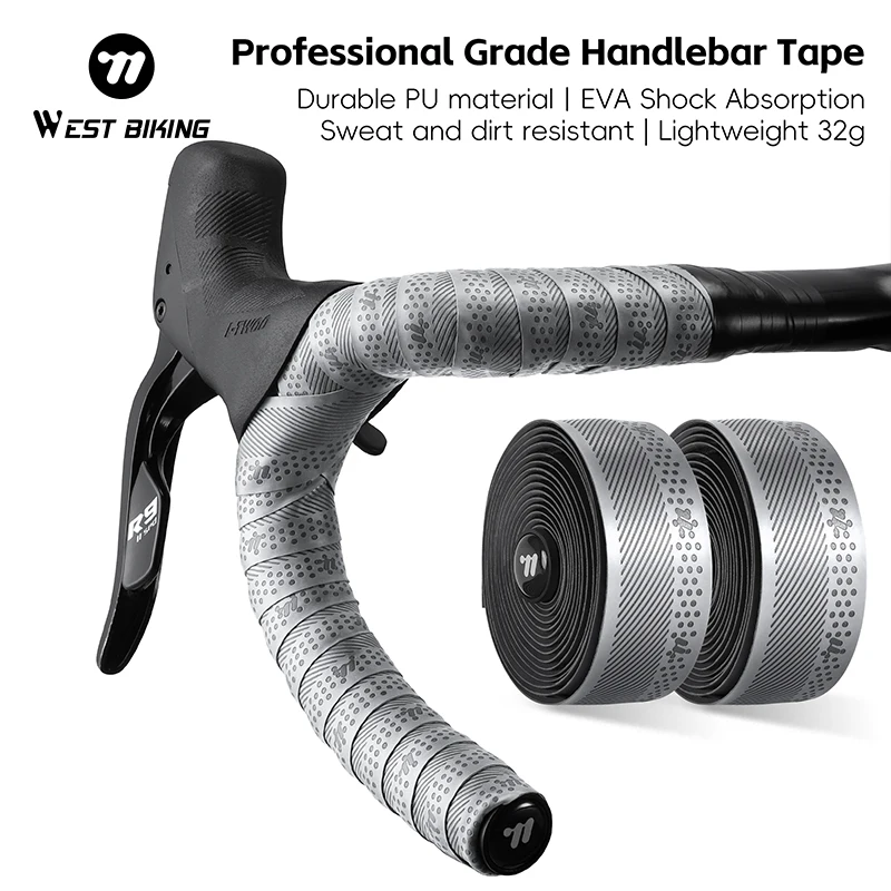 WEST BIKING Bicycle Handlebar Tape EVA Durable Anti-slip Wrap Bar Tape Shock Absorb Breathable Road Bike Bar Bike Accessory