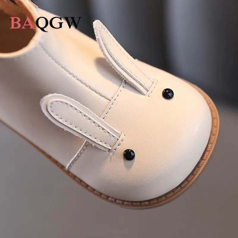 Cartoon Rabbit Children Boots Genuine Leather Cute Kids Shoes Winter Warm Plush Girls Sneakers Boy\'s Casual Flats Boots