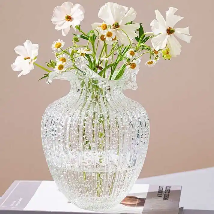 creative luminous glass vase beautiful light luxury hydroponic water utensils living room decorations مزهريات  terrarium  vases 5