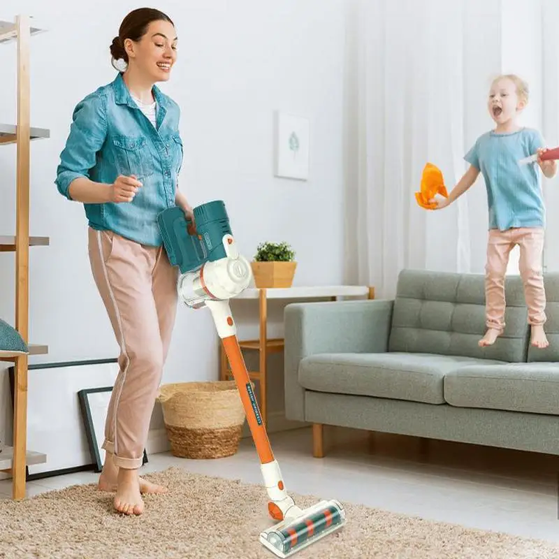 Kids Vacuum Cleaner Toy Pretend Play Vacuum Cleaning Toy Fun Parent-Child Interactive Sweeping Toy With Music And Lights for 2