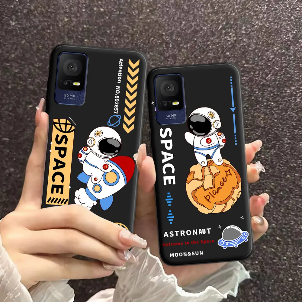 Cartoon Astronaut Soft Silicone TPU Phone Case - Lovely Back Cover Protection