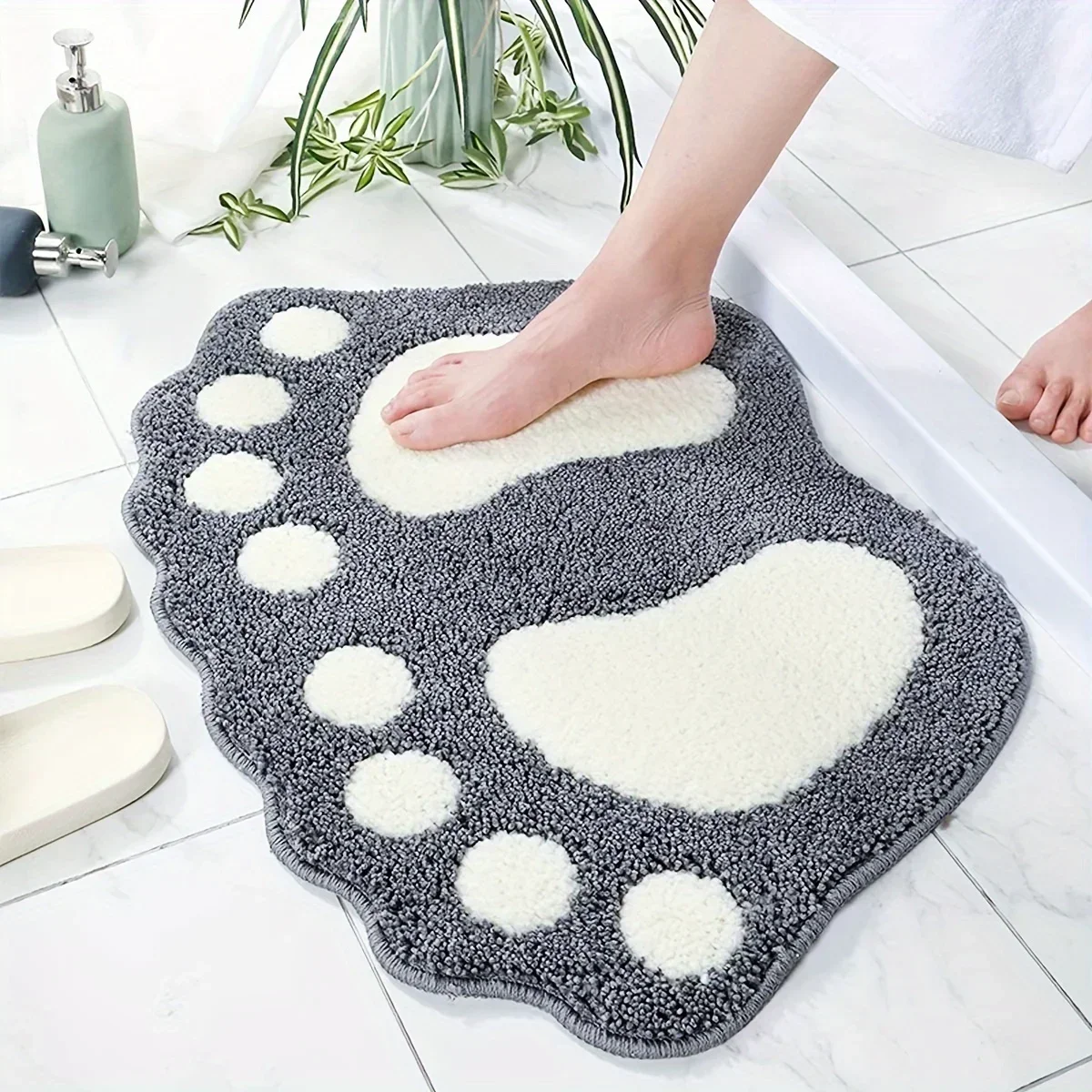 1 Bath Mat with Anti Slip Super Absorbent Ultra-fine Fiber Soft and Comfortable Bathroom Carpet and Floor Decoration floor mat