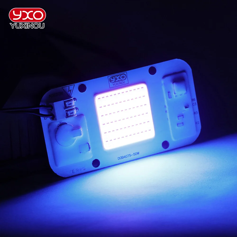 50W High Power UV Purple LED 395nm UV Bulb Lamp Chip Lamp Bead Diode LED Phosphor Lighting for Printer Curing uv curing lamp