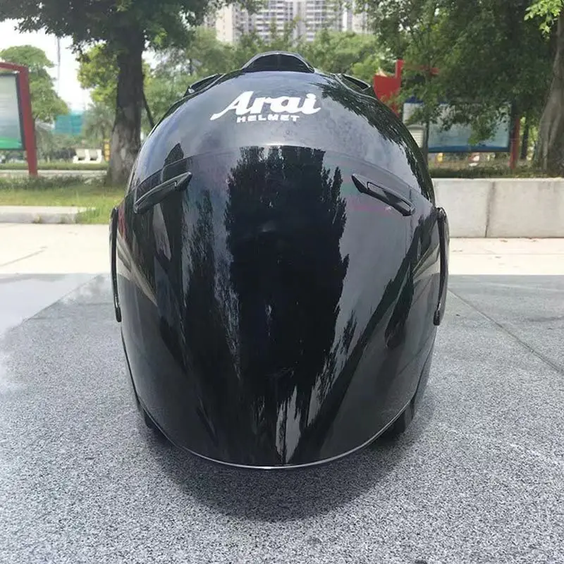 

3/4 Helmet Half Black Half Open Face Motorcycle Helmet Half Black Helmet Open Face Helmet Casque Motocross Helmet