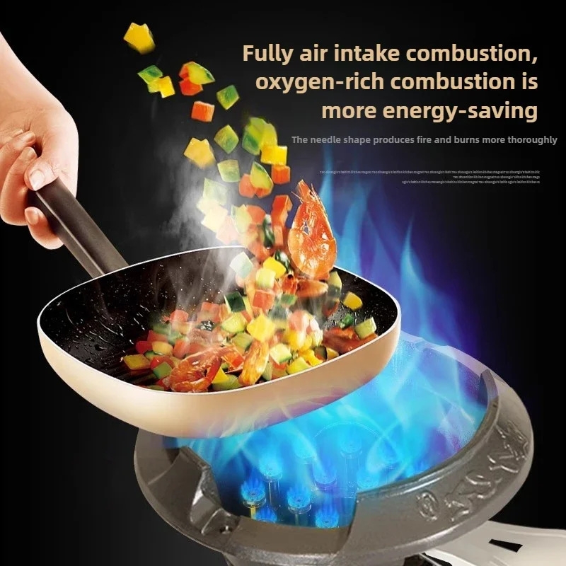 Home Energy-saving Kitchen Gas Stove Cooktop Commercial Fierce Fire Stove Single Burner Countertop Liquefied Gas Cooker