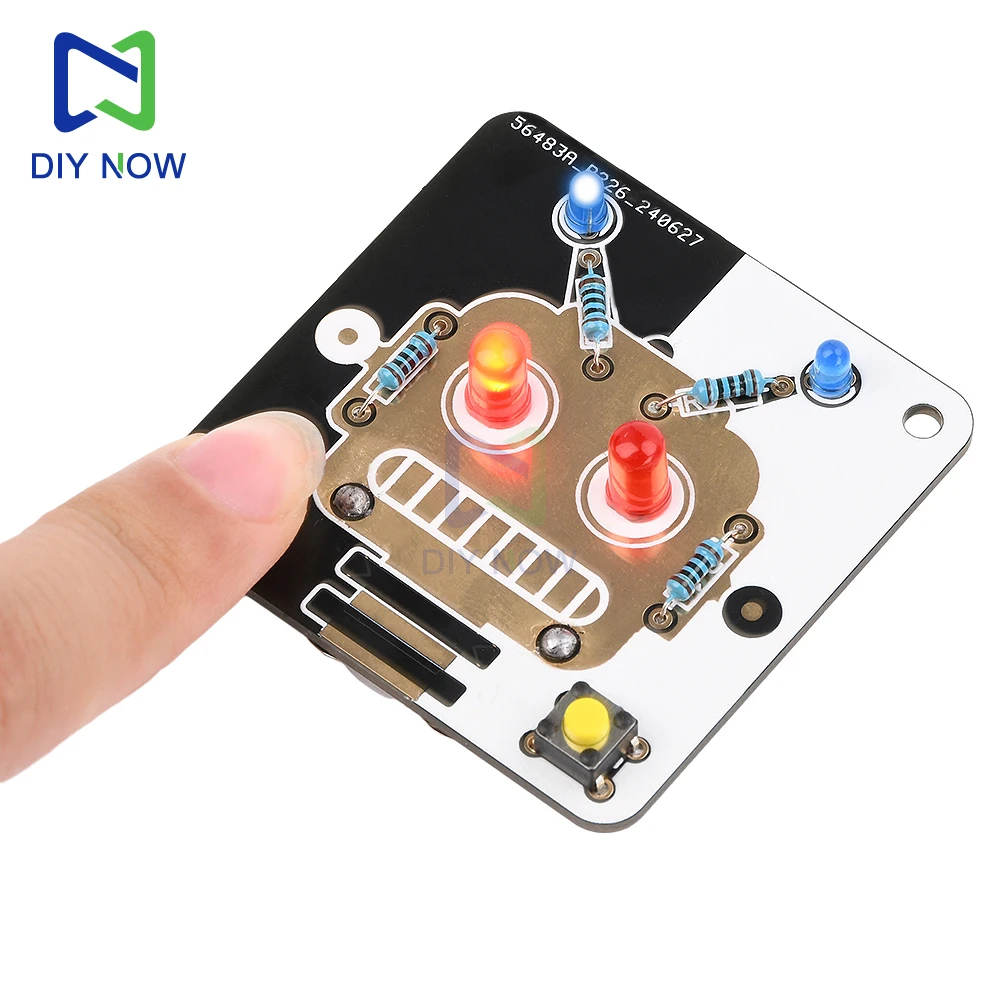 Robot elettronico fai-da-te Elettronica LED Principiante Apprendimento Saldatura Divertimento Kit fai-da-te Modulo tubo luminescente a LED