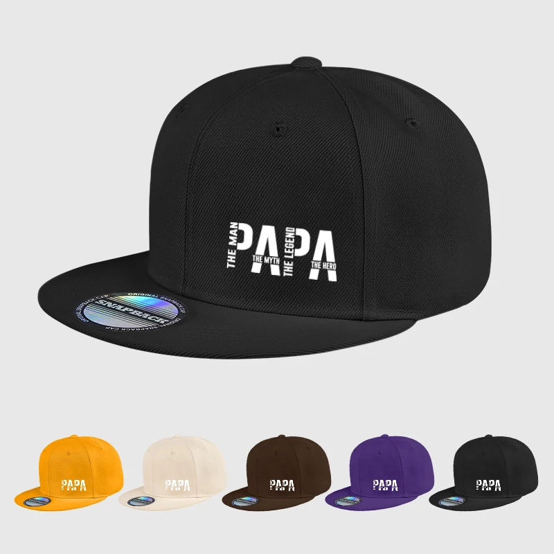 Fun Dad Hero Printed Flat-Brim Cap | Adjustable Sun Hat | Versatile Men's Baseball Cap—Perfect Father's Day Gift