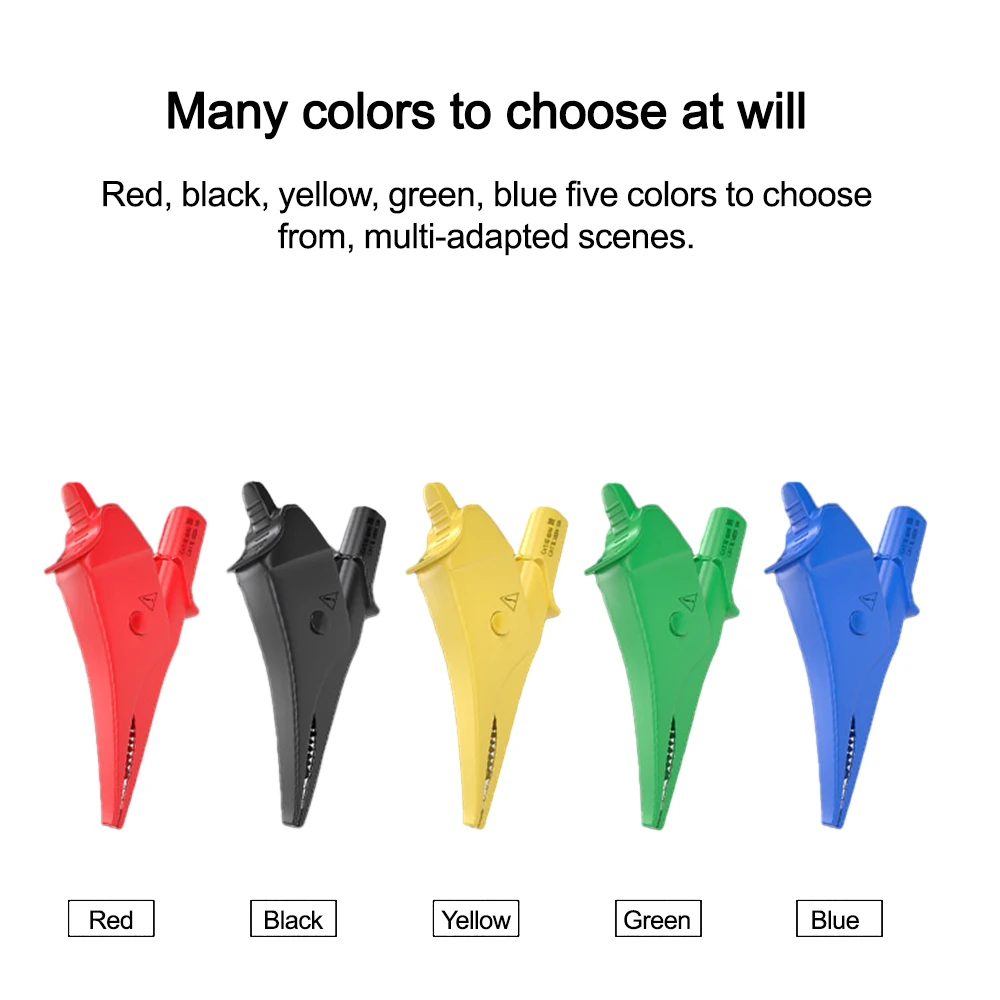 36MM Alligator Clips 1000V 32A Full Insulated Safe Crocodile Clips 4mm Banana Jack Socket Electrical Test P60073
