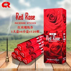 20 - Piece Aromatic Incense Stick Set - Handmade Sandalwood, Lavender, and Lemon Scents - Red Rose