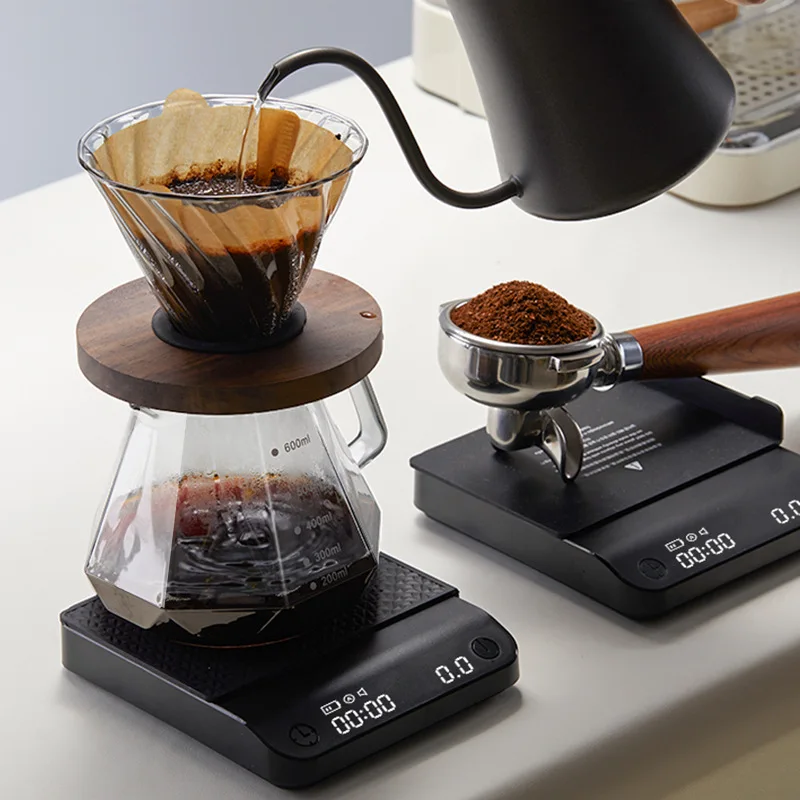 Tiny2S Digital Coffee Scale Espresso scale with timer SearchPean Mini Smart  Kitchen Scale Weight Precision USB 2kg/0.1g Gift