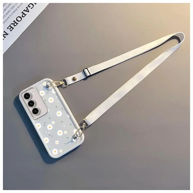 White Flower Lanyard Phone Case - New Sky Eye Design