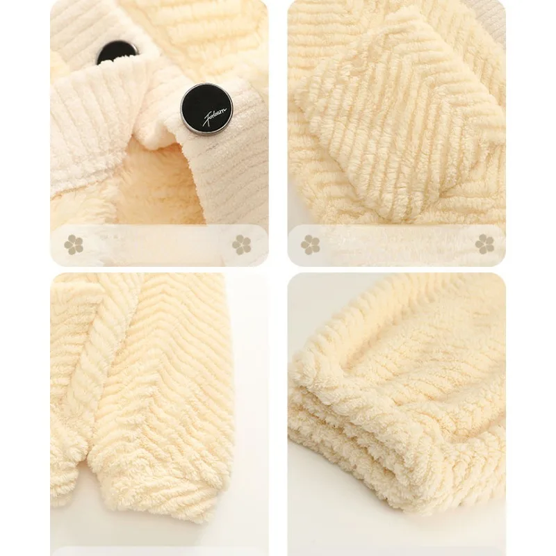 Couple Pajamas Fall Winter Sleepwear Suits Coral Fleece Thick Nightgown Casual Simple Little Fragrant Homewear Home Clothes Sets