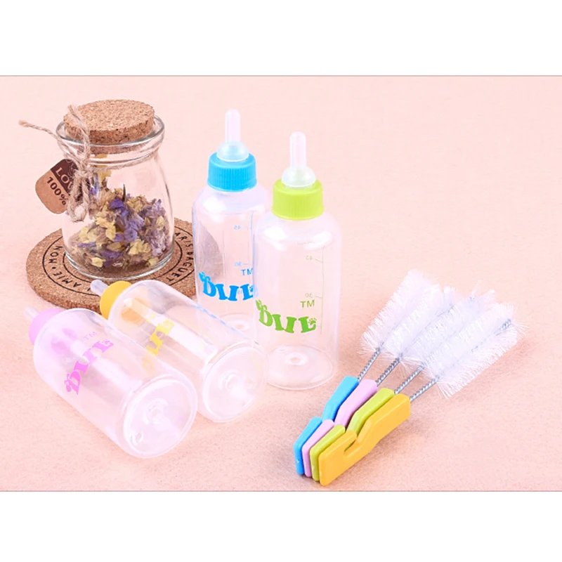 Kit di biberon per cuccioli con spazzola per la pulizia biberon per animali domestici con Set di assistenza infermieristica per l'alimentazione dei capezzoli di ricambio - immagine 2