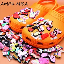 

Original Girl Beauty Combination Shoe Accessories 5pcs/lot Croc Charm Buckle 33 Type Pink Luxury Decorations Gift Preferred jibz