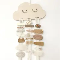DIY Hairpin Storage Cotton Line Cloud Headband Organizer Decorative Wall Mounted Hair Clip Hanger Large Capacity Hair Bow Holder 1