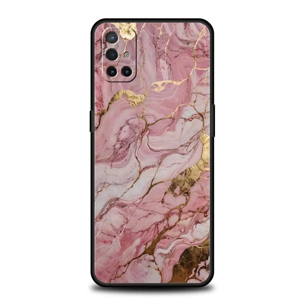 Elegant Gold & Pink Marble Phone Case - Stylish Protective Cover