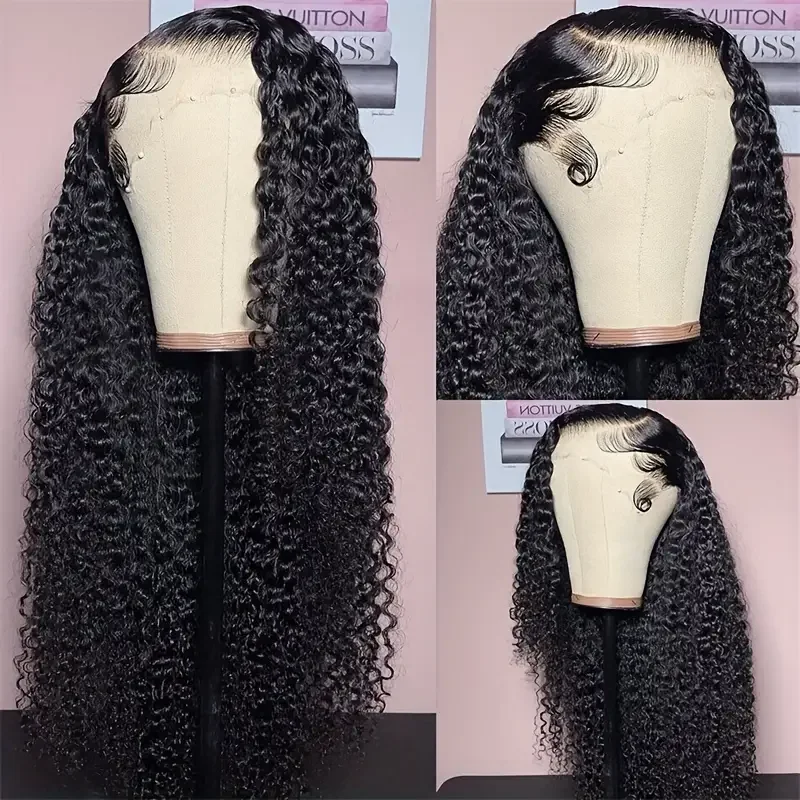 Kinky Curly 4X4 5X513X413X6 360 Kant Voorkant Pruik Kinky Krullend Kant Voorkant Menselijk Haar Pruiken Voor Vrouwen Pre Geplukt Met Baby Haar