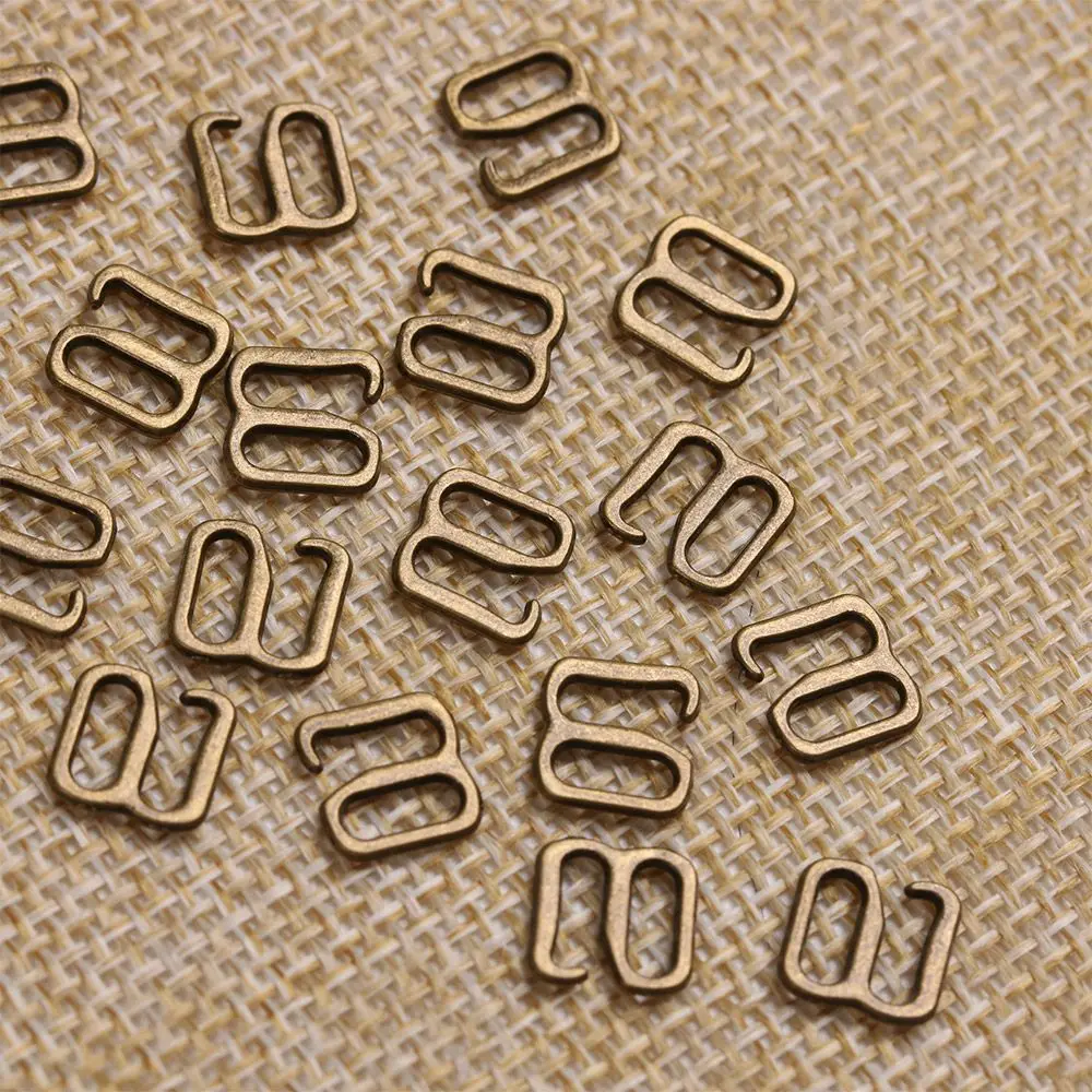 20/40pcs Mini Ultra-small 6mm 9 Metal Type Bar Doll Tri-glide Belt Buckles Clips Buttoon Adjustment Buckles DIY Doll