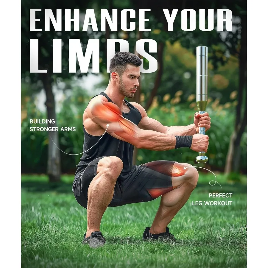 17.5lbs Adjustable Macebell Clubbell for Strength Training,Premium Steel Indian Club for Full Body, Muscles, Shoulder, Grips & F