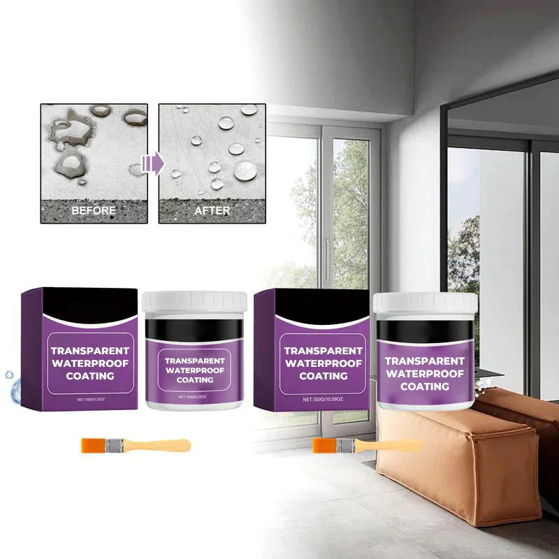 300g Transparent Waterproof Sealant Adhesive for Exterior Walls Leak Proof Coating Bathroom Floor Crack Sealing Mold-Proof