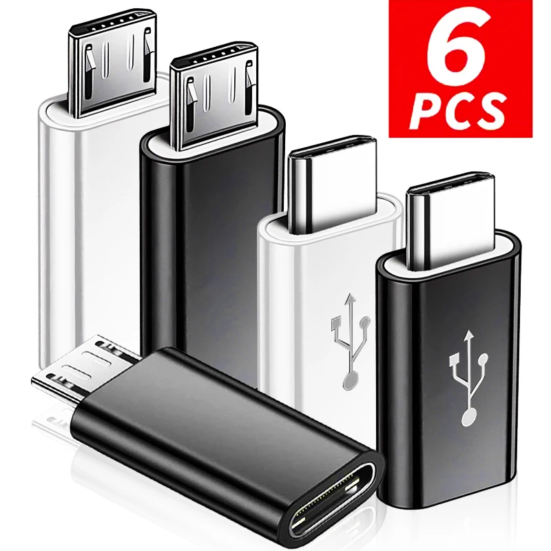 Adaptateurs de téléphone Android Micro USB vers Type C, convertisseur OTG, connecteurs USB C mâle vers Micro femelle pour Samsung IPhone Xiaomi Huawei