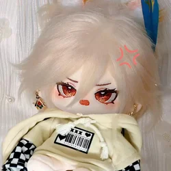 Charming Genshin Impact Kaveh Plush Doll - 20cm Collectible with Hoodie - With skeleton (Doll with clothesB)