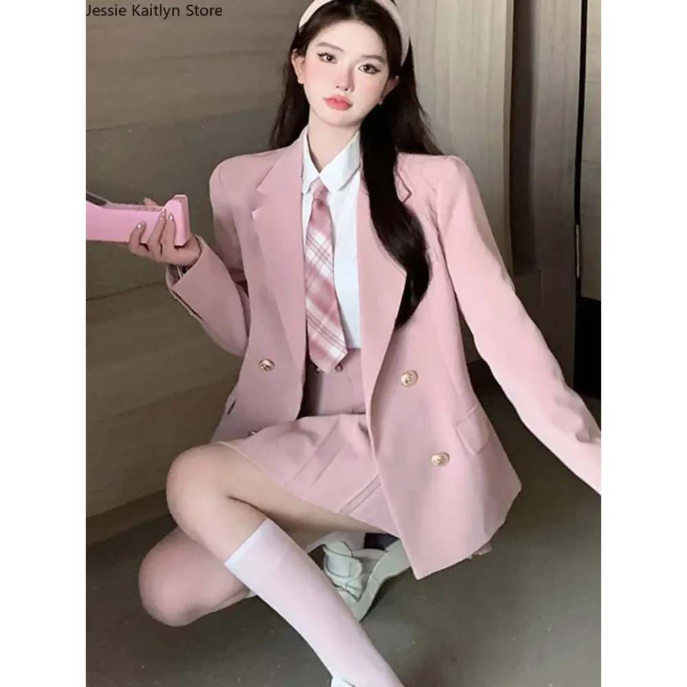 일본 학생 JK 교복, 한국 패션, 스위트 블레이저, 여학생 유니폼, 섹시한 카..