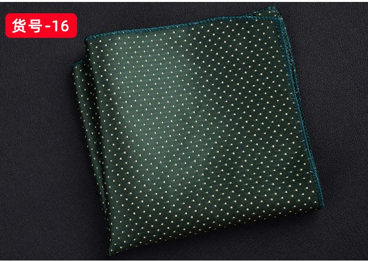 23CM Mens Woven Polyester Pocket Square Embroidered Jacquard Hanky Scarf Best Man Korean Formal Wedding Bridegroom Handkerchief