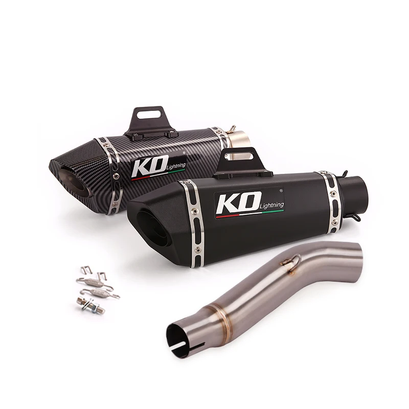 50.8Mm For Honda Cb250R Cb300R 2018-2021 Motorcycle Escape Pipe Link Section Slip-On Exhaust System Muffler Removable Db Killer